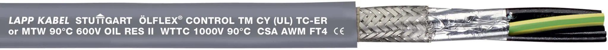 Produktfoto 1 von Lapp CY Steuerkabel, 4-adrig x 10 mm² 7 AWG Geschirmt Grau, 50 m, Polyvinylchlorid