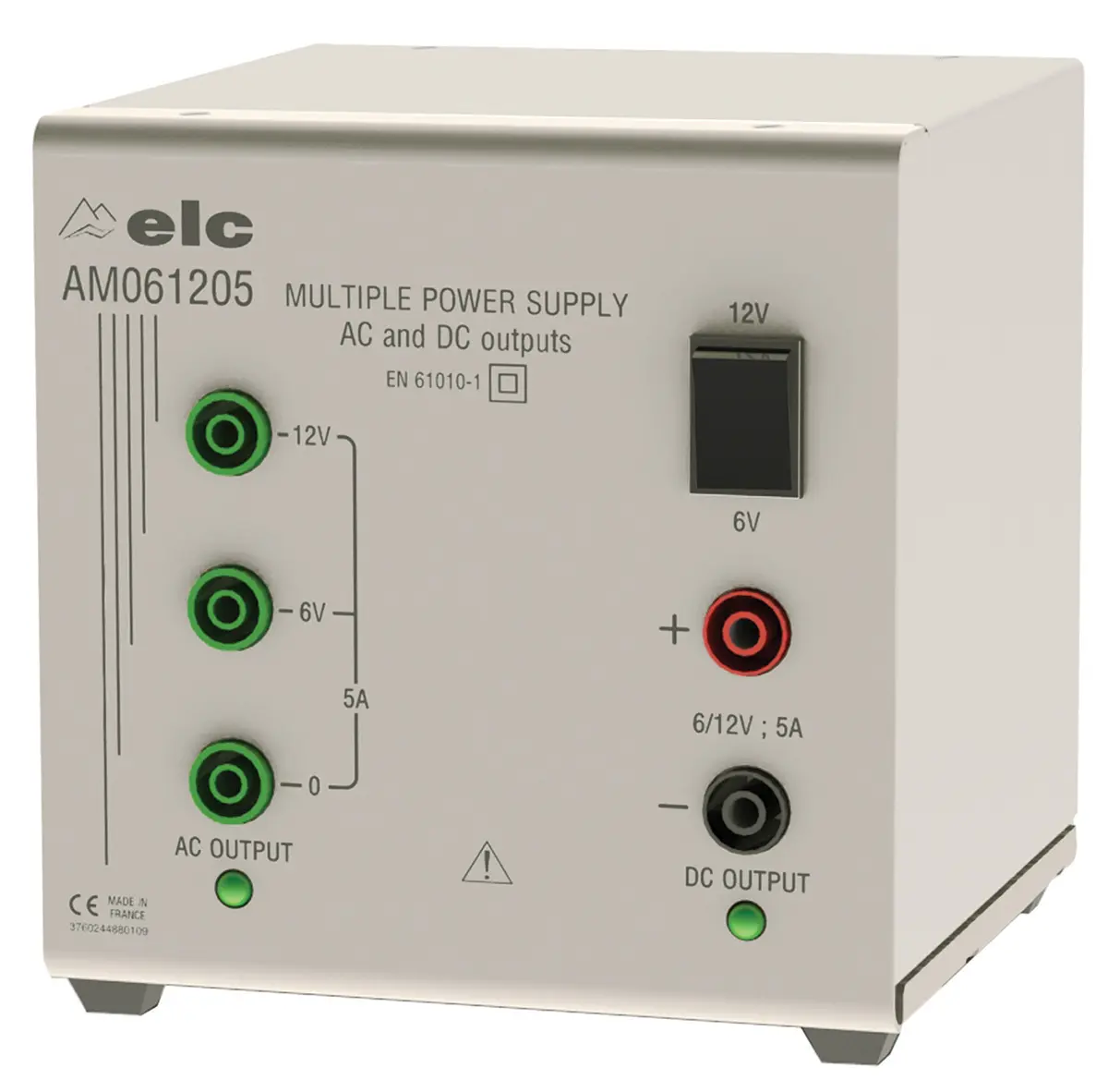 Produktfoto 1 von ELC AM061205 2-Kanal Analog Labornetzgerät 120 W, 145VA, 6 → 12V / 5A
