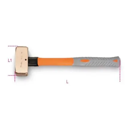 Produktfoto 1 von BETA Hammer, Fäustel aus Berylliumkupferlegierung Nicht parkend Fiberglas-Stiel 400mm