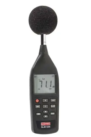 Produktfoto 1 von RS PRO SLM52N Datenloggerfunktion LCD Schallpegelmessgerät 30 dB 130 dB 8 kHz IEC 61672-1:2013 Klasse 2, ANSI S1.4: 1983