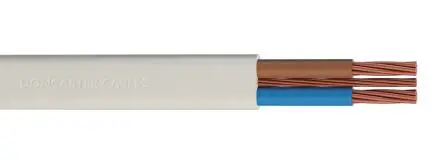 Produktfoto 1 von RS PRO Netzkabel, 3-adrig Weiß, 50 m 85 °C, 300V, 500 V, Vernetztes Polyethylen