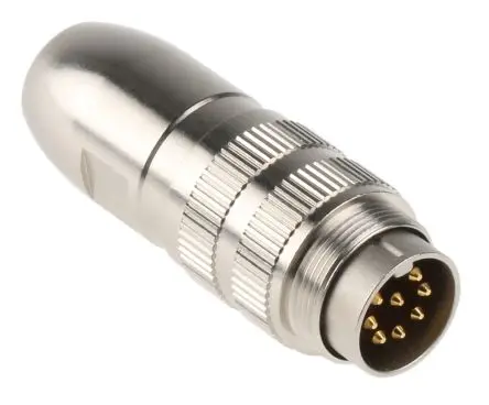 Produktfoto 1 von Lumberg 332 M16 DIN-Stecker Gerade 8-polig, DIN EN 60529, 60V ac 5A IP68 Kabel, Mit Gewinde Stecker