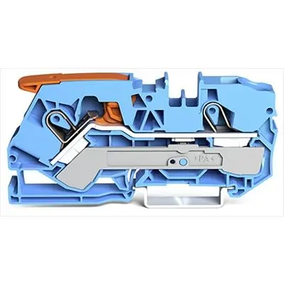 Produktfoto 1 von WAGO TOPJOB S Anschlussklemmenblock DIN-Schiene 1 Blau, 10mm², 550V Einsteck-Anschluss ATEX, IECE
