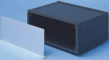 Produktfoto 1 von METCASE Gehäuseplatte Typ Vorderseite B. 2mm H. 65 mm L. 220 mm Aluminium Klar für Mettec-Gehäuse