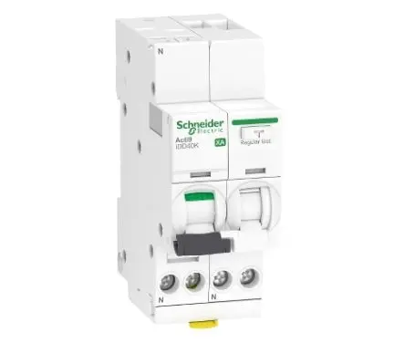 Produktfoto 1 von Schneider Electric ACTI9 iDD40K XA FI/LS-Schalter (RCBO) 16A, 1-polig Typ C, Empfindlichkeit 30 mA