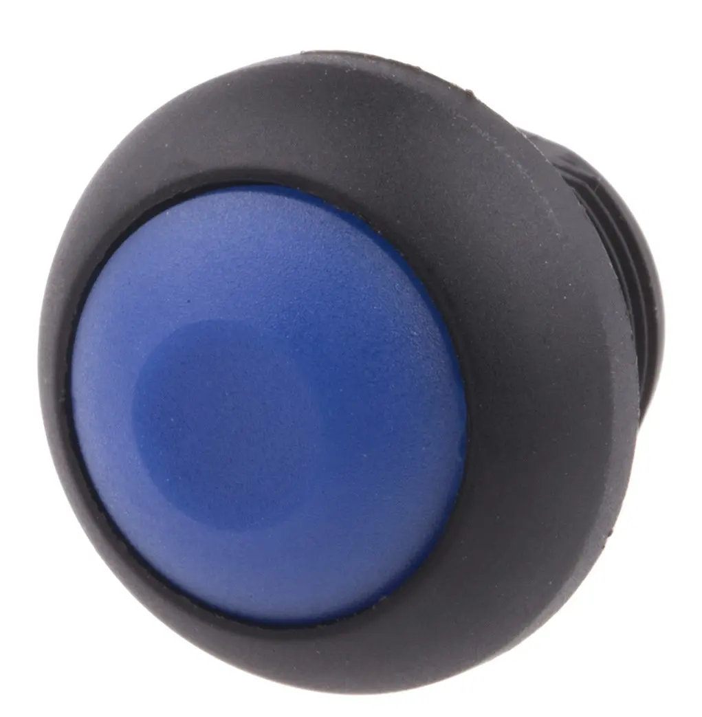 RS PRO Miniaturdruckschalter Blau Tastend Leiterplattenmontage Ø 13.6 mm, SPST / 400mA 50 V dc 32 V ac, IP67