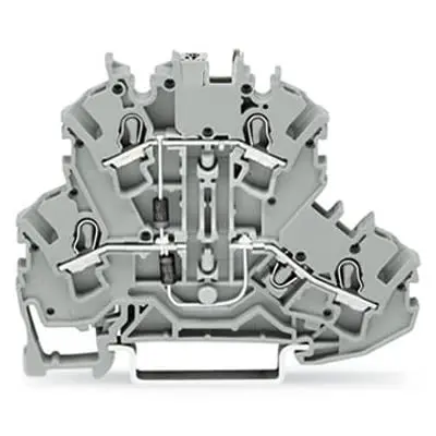 Produktfoto 1 von WAGO TOPJOB S Doppelstock Reihenklemmen 2 Grau, 2.5mm² Einsteck-Anschluss