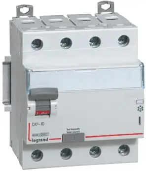 Produktfoto 1 von Legrand DX3 FI-Schutzschalter, 3+N-polig, 40A, 300 mA Typ AC DX VDE, IEC 61008-1, IEC 60947-2, IEC 61009-1, IEC 60898-1