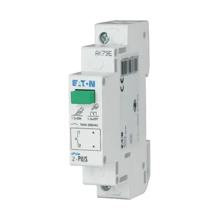 Produktfoto 1 von Eaton Z-PU Druckschalter DIN-Hutschiene, 2 Schließer 250 V ac, IP40