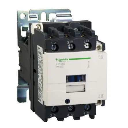 Produktfoto 1 von Schneider Electric TeSyS D Schütz 24V dc-Spule, 3-polig, 1kV / 95 A 24V 45 kW 1 Schließer/1 Öffner Motorsteuerung
