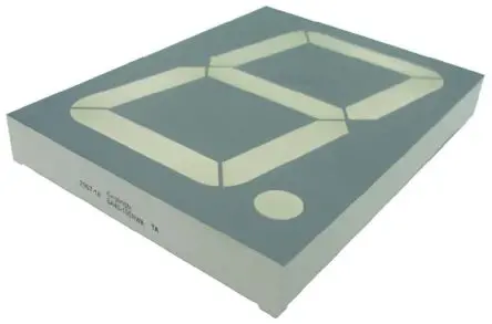 Produktfoto 1 von Kingbright LED-Anzeige 7 Segmente 1 Zeichen Anode, Gelb 590nm 450mcd Zeichenbreite 59.5 mm Rechts Zeichenhöhe 101 mm