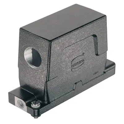 Produktfoto 1 von HARTING Han HPR Enlarged Haube Schraubbefestigung, Kabel 16B Haube für seitliche Kabeleinführung, IP66, IP68, IP69,