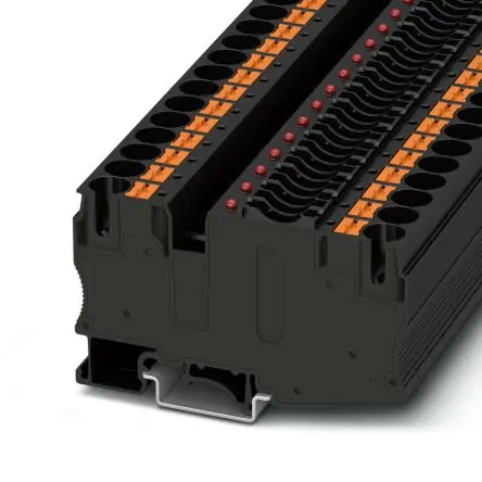 Produktfoto 1 von Phoenix Contact PT 10 Modularer Sicherungs-Anschlussklemmenblock 1 Schwarz, 0.5mm², 16 mm², 400V Einsteck-Anschluss