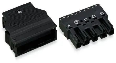 Produktfoto 1 von WAGO 770 Beleuchtungssteckverbinder, Kabel Stecker, Beleuchtungssteckverbinder, Zugfederklemme 25A, Kontakte: 5 IP20,