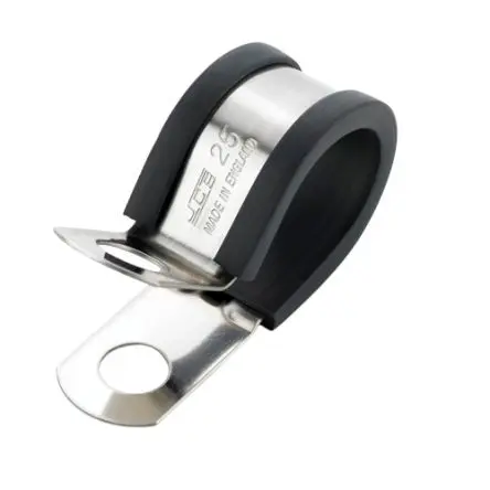 Produktfoto 1 von JCS Glänzend verzinkt und passiviert Schwarz Edelstahl 304 P-Schellen, Ø 28 mm, x 20mm