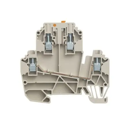 Produktfoto 1 von Weidmüller WDK Prüftrennklemmenblock 2 Dunkelbeige, 2.5mm², 500V Schraubbefestigung IECEx/ATEX
