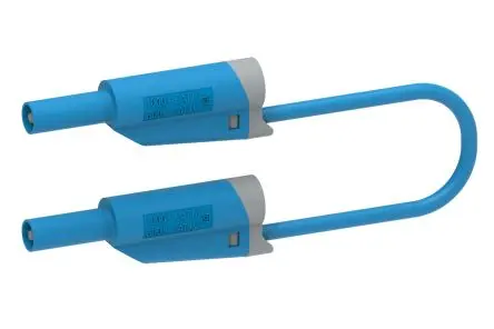 Produktfoto 1 von Electro PJP Messleitung 36A Stecker / Stecker, Blau Polyvinylchlorid-isoliert 2 m, 1kV