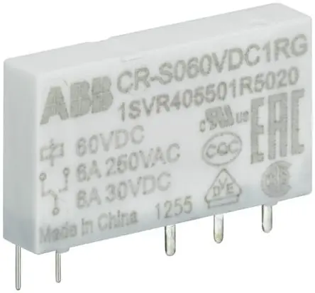 Produktfoto 1 von ABB CR Interface Relais 12V dc, 1-poliger Umschalter DIN-Hutschiene