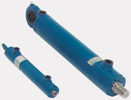 Bosch Rexroth Serie 2X Hydraulischer Zylinder, feststehend, Ø 50 mm / 618 mm, Hub 400 mm, 21.55 kN