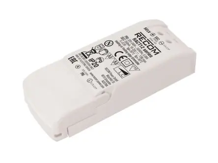 Produktfoto 1 von Recom LED-Treiber, 12 W 198V ac, 264 V ac LED-Treiber 700mA, Ausgang 18V, 9 V