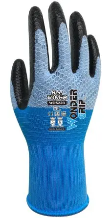 Produktfoto 1 von Wonder Grip WG522 Handschuhe Größe 8, M Polyester Blau, Schwarz Nitril 24