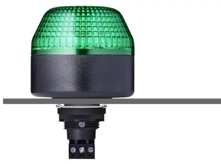 Produktfoto 1 von AUER Signal IBM LED Dauer, Filament/Warnsummer Signalleuchte 240V ac/dc Grün Oberfläche, Ø 45 mm x 75.7 mm IP65