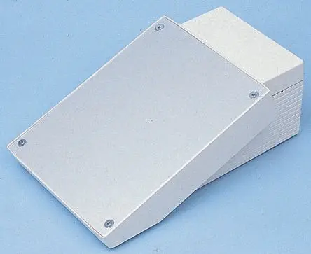OKW Datec ABS Pultgehäuse Geneigte Front, Weiß, Grau, 302 mm 101 mm, 272 mm