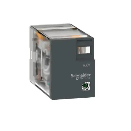 Produktfoto 1 von Schneider Electric RXM Leistungsrelais 24V dc Spule 4-poliger Schließer Panel 10mA