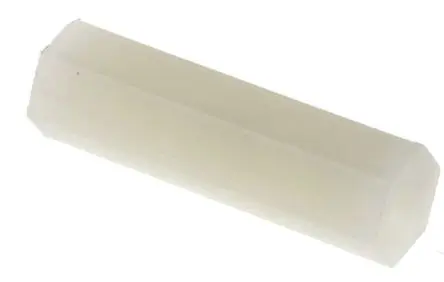 Produktfoto 1 von RS PRO Abstandhalter, Länge 20 mm, Nylon 6.6, Sechskant M3 M3, 5.5 mm 20 mm
