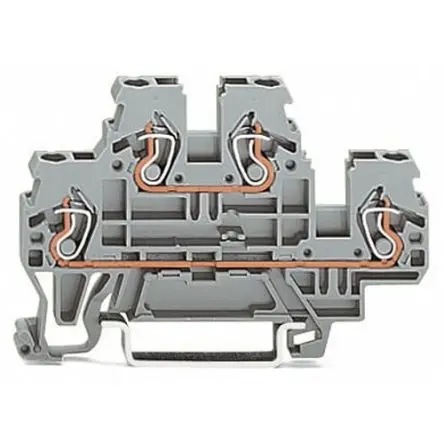 WAGO 870 Anschlussklemmenblock 2 Grau, 2.5mm², 500V Zugfederklemme
