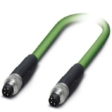 Phoenix Contact VS Cat.5 Ethernet-Kabel, 500 mm, Grün 4 Abgeschirmt Geschirmt, Aussen ø 6.5 mm Außen-ø ,