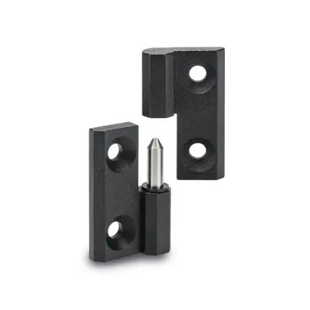 Produktfoto 1 von Elesa Zinklegierung Flaggen-Scharnier Fahnenschuh Abhebbar Angeschraubt Freischwingend, 15 mm x 60mm x 60 mm