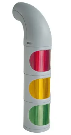 Produktfoto 1 von Werma 894 LED Dauerbetrieb Signalleuchte 24V Rot, Grün, Gelb Wand, Ø 85 mm x 394 mm IP65