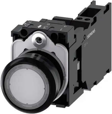 Produktfoto 1 von Siemens SIRIUS ACT 3SU11 Druckschalter Beleuchtet Trennplatte Ø 22 mm, SPST lichtdurchlässig, IP66, IP67, IP69K