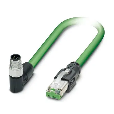 Produktfoto 1 von Phoenix Contact Cat.5 Ethernet-Kabel, 2 m, Grün 4 Abgeschirmt Geschirmt, Aussen ø 6.5 mm Außen-ø , Polyurethan