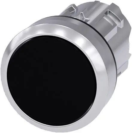 Produktfoto 1 von Siemens SIRIUS ACT Druckschalter Ø 22 mm, Schwarz Rastend Rund Rund Kunststoff, IP66