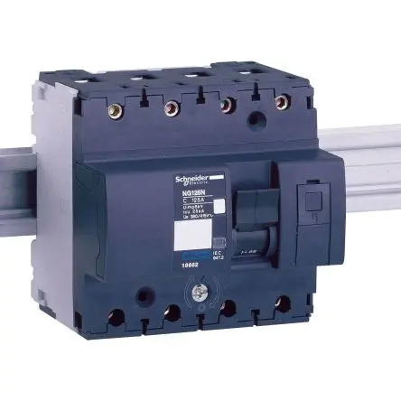 Produktfoto 1 von Schneider Electric Acti9 NG125 Miniaturüberlastschalter Typ C, Pol 4-polig 32A, Abschaltvermögen 25 kA Acti9 500 V dc