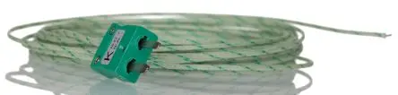 Produktfoto 1 von RS PRO Glasfaser Thermoelement mit offener Messstelle Typ K, Ø 1 mm x 5 m 60 °C → 350 °C
