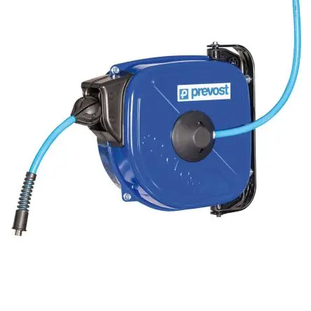 Produktfoto 1 von PREVOST Druckluft-Schlauchaufroller 12 m 500 L/min Schlauch inklusive Innen ø 8 mm, Außen-Ø 12 mm