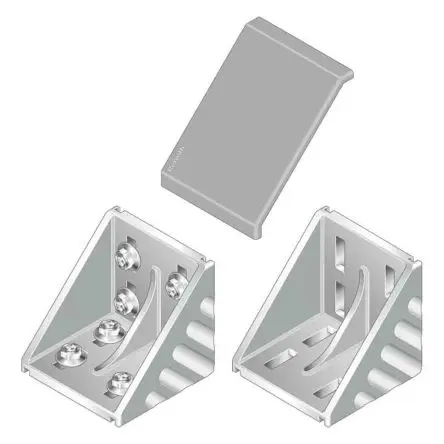 Produktfoto 1 von Bosch Rexroth T-Slot Stone Verbindungskomponente, Winkel-Halterung, Steckverbinderhalterung und Gelenk für 10 mm, M8, L.