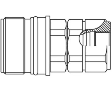 Produktfoto 1 von Parker QHPA Hydraulik-Schnellkupplung Stahl Stecker/Buchse, 3/4 in, 5365 psi
