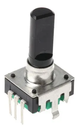 Produktfoto 1 von Bourns Drehgeber 24 Impulse/Umdrehung Impulse/U Inkrementalgeber, mit 6 mm, Flachschaft, Digital Rechteck-Signal,