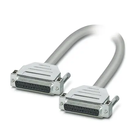 Produktfoto 1 von Phoenix Contact Cable-D Kabel / D-SUB Buchse / D-SUB Buchse, 1 m Polyvinylchlorid, Grau, RoHS