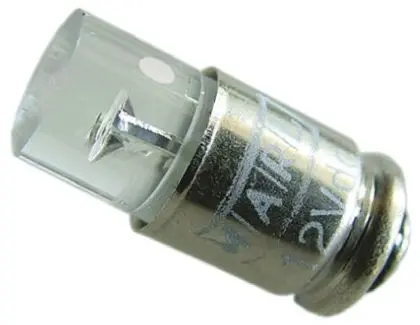 Produktfoto 1 von Marl Leuchtmelder Blau Single Chip, 12V dc, Ø 4.9 mm x 15 mm x 470 nm, Sockel Midget-Grooved