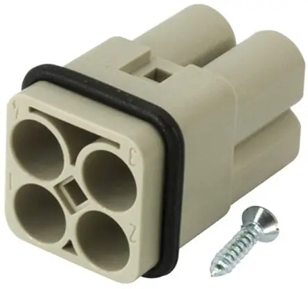 Produktfoto 1 von HARTING HAN Modular Industrie-Steckverbinder Kontakteinsatz Stecker, 3-polig 40A, Kabel, Steckverbindereinsatz