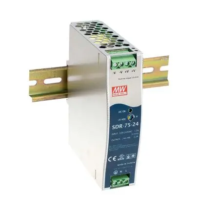Produktfoto 1 von MEAN WELL SDR DIN-Schienen Netzteil Geschalteter Modus 264V ac AC / 1.6 A 55V dc DC 75 W