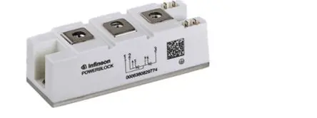 Produktfoto 1 von Infineon SCR Thyristormodul 190 A Einschub 1600 V, Gate-Trigger 145 mA 5.2 kA 1.52 V