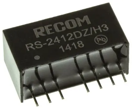 Recom RS DC/DC Konverter, 12V, -12 V OUT 83 mA Durchsteckmontage 36V dc 3 kV dc 2 W -40 °C 75 °C