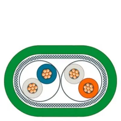 Produktfoto 1 von Siemens 6XV Cat.5 Ethernet-Kabel, 500 mm, Grün 4 Abgeschirmt, Polyvinylchlorid