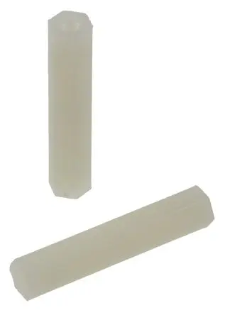 Produktfoto 1 von RS PRO Abstandhalter, Länge 30 mm, Nylon 6.6, Sechskant M3 M3, 5.5 mm 30 mm